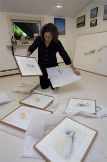 MJ Levy Dickson sorts through her work